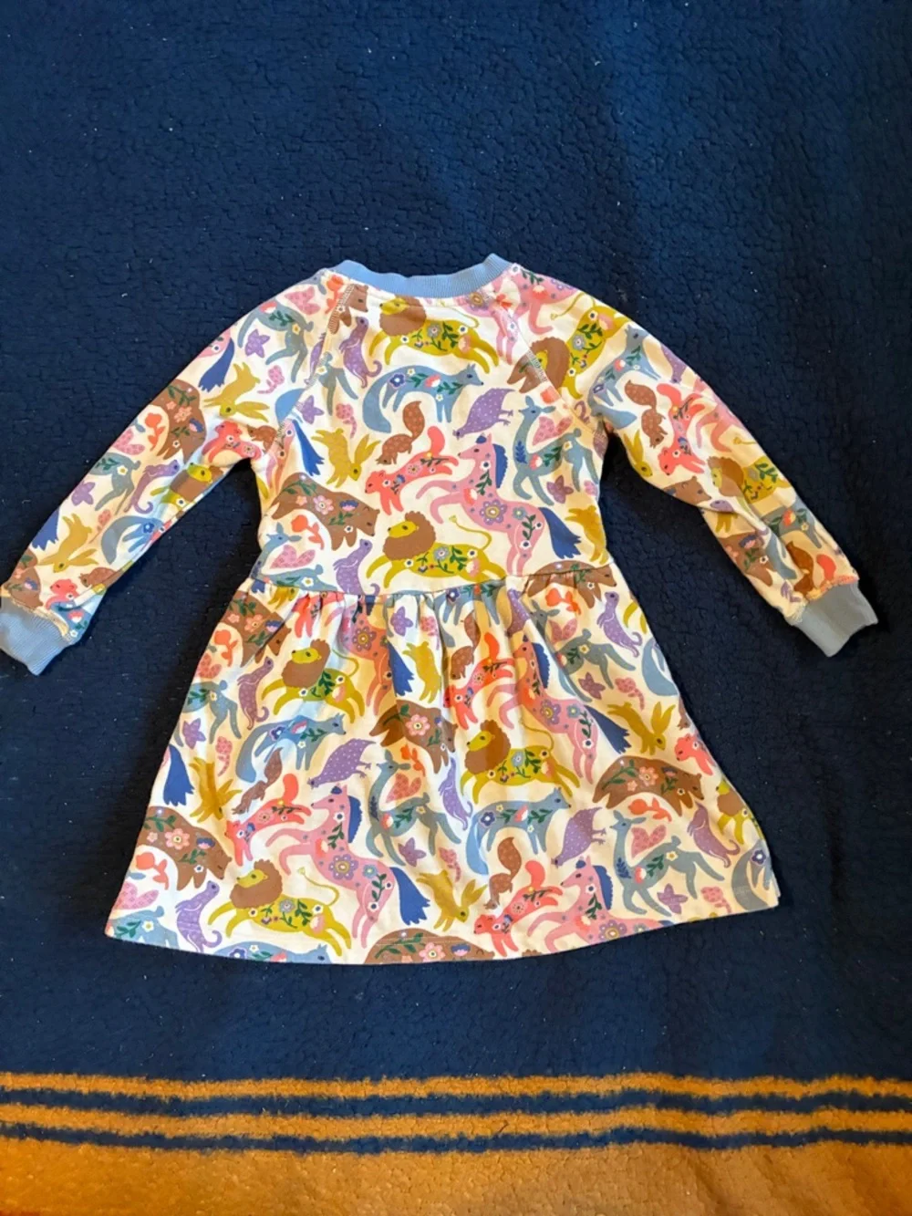 Mini Boden Kids' Folklore Print Cotton Sweatshirt Dress - Picture 2 of 4